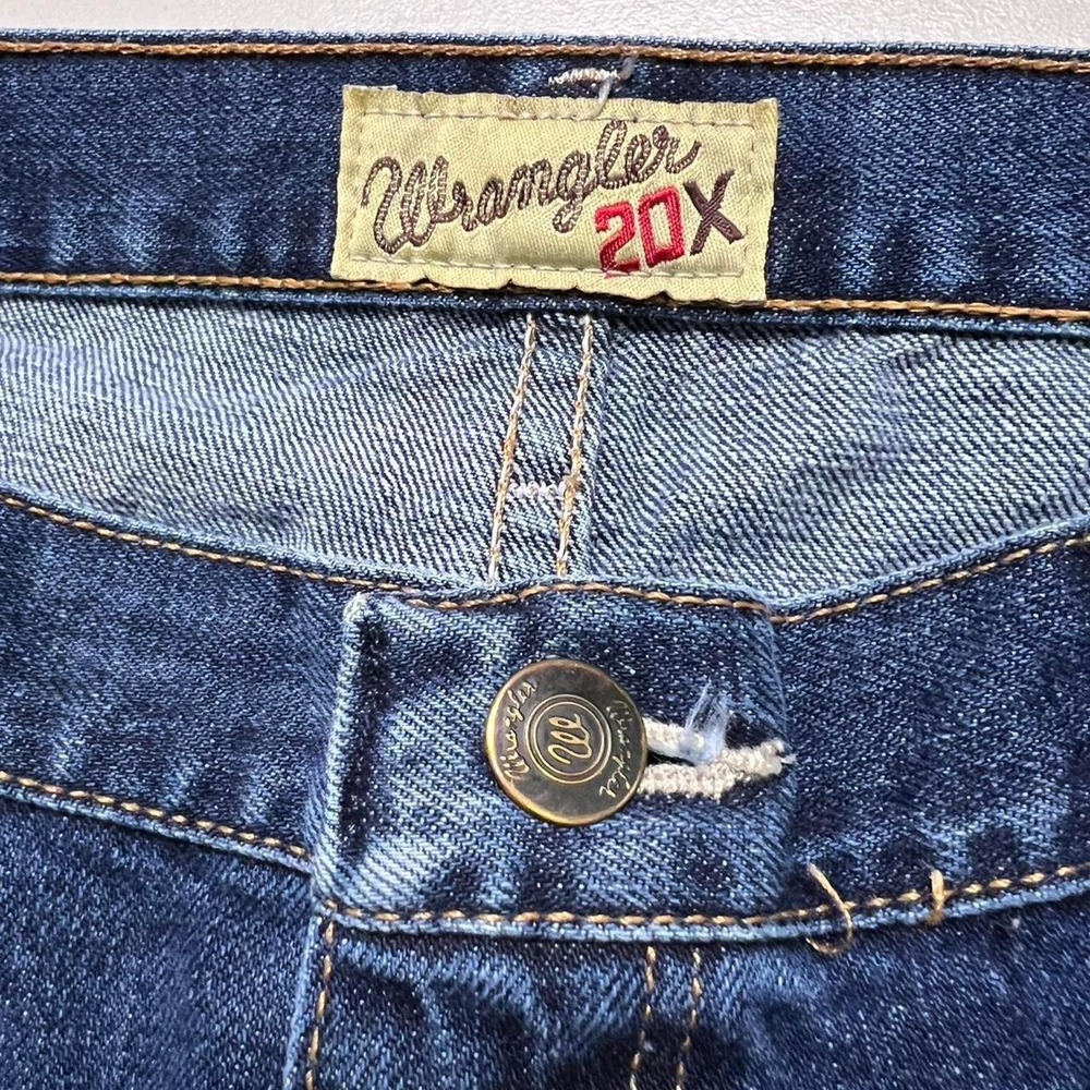 Wrangler Jeans Mens 36x34 Blue 20X No. 42 Vintage Bootcut Dark Wash Denim - Picture 4 of 8